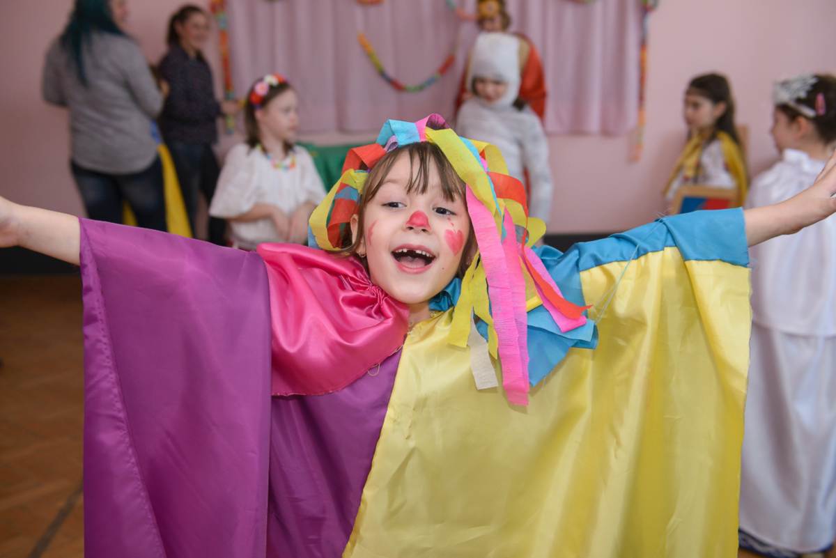 Elev scoala Waldorf Ilios din Bucuresti la carnaval