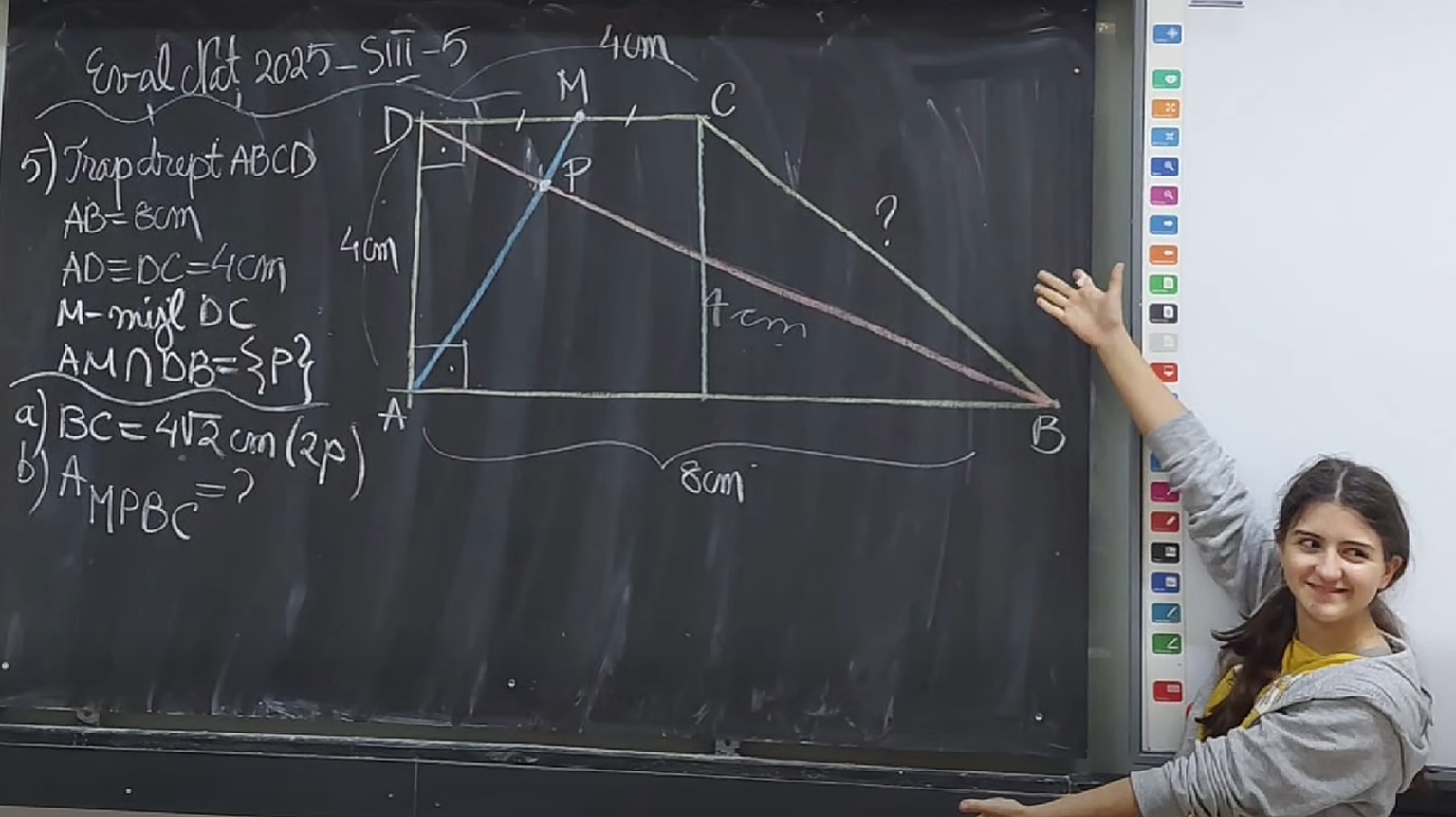 Eleva a scolii Waldorf Ilios prezinta o problema la matematica