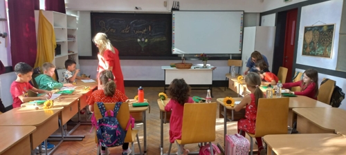 Elevi clasa pregatitoare la scoala Waldorf Ilios